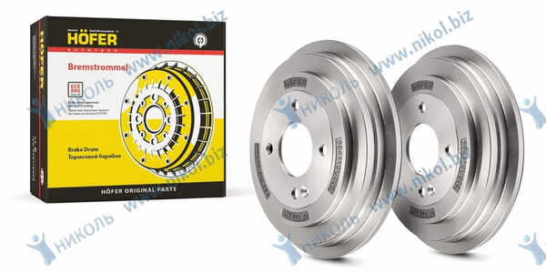 Тормозной барабан задний HYUNDAI ACCENT 10--, KIA RIO 10-- (203 мм) (2шт)