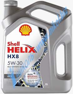 Масло SHELL HELIX HX8 ECT 5W30 5L синтетика