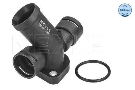 Фланец (тройник) охлаждающей жидкости VW T4 2.4D/2.5/2.5TDI 90-- (2датчика)