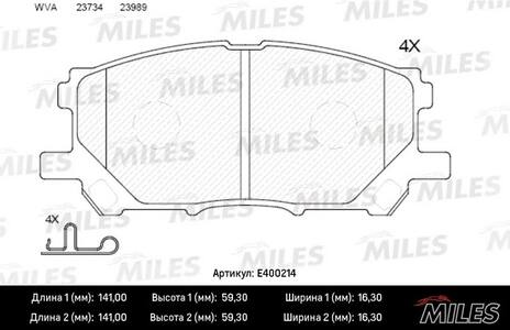 Тормозные колодки передние T-TA LXS RX330/350 03-- (Датчик: пласт.)