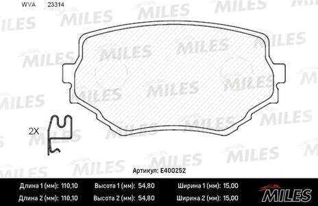Тормозные колодки передние SUZUKI VITARA ET, TA 95-02, GRAND VITARA FT, GT 98-05 (Датчик: пласт.)