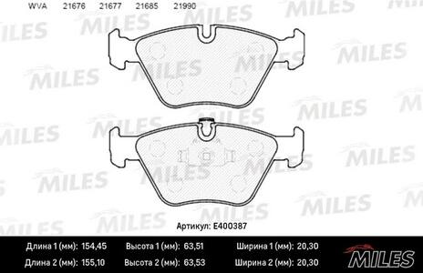 Тормозные колодки передние BMW E39 (Датчик: нет)