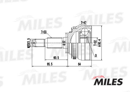 Граната наружняя DAEWOO [33-32-56] REZZO U100 00-08 ABS