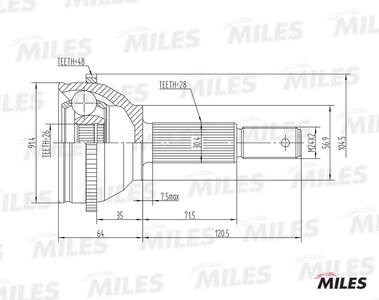 Граната наружняя FORD [28-26-61] TRANSIT FY 00-06