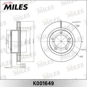 Тормозной диск передний T-TA LAND CRUISER #J200 07--