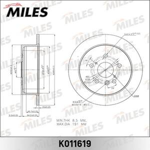 Тормозной диск задний T-TA LXS RX330/350 03-08 (не вент)