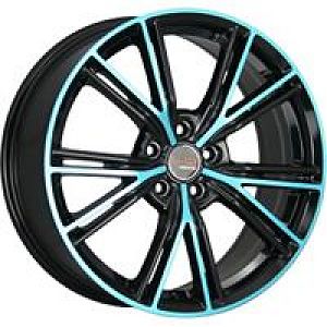 Диск колёсный литой "Concept-FD516 7.5x18, 5x108, ET50, D63.3, черный+синий (BK+BL)"