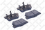 Тормозные колодки задние дисковые HONDA ACCORD 2.0-2.2 90-98, CIVIC 1.4-2.0 98-06, PRELUDE 2.0, 2.3, ODYSSEY (Датчик: пласт.)