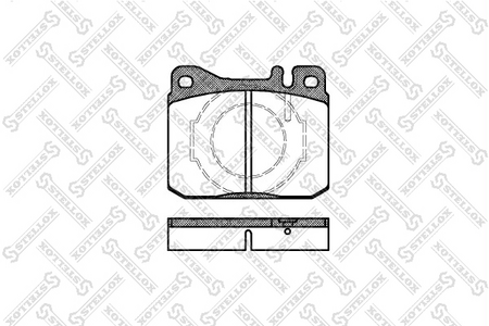 Тормозные колодки передние MB W123, W126 (Датчик: нет)