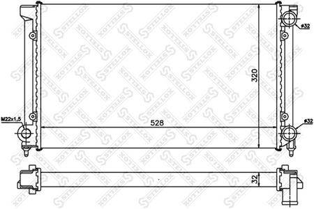 Радиатор основной VW PASSAT 88-- 1.8 [520-320-34]