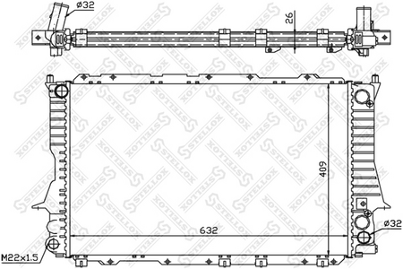 Радиатор основной A100 C4 91--  2.6 [623-411-30] MT