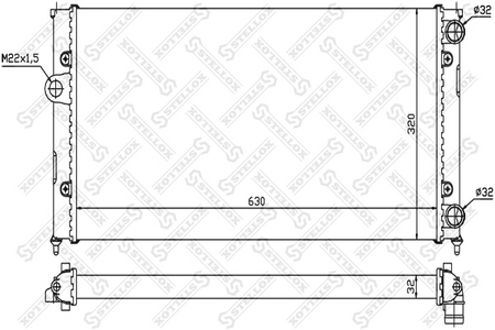 Радиатор основной VW GOLF3, VENTO 1.6-2.0 AC [630-322-32]