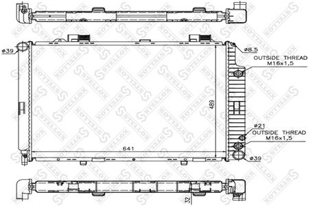 Радиатор основной MB W210 M111, OM604, OM605, M112 AC [640-492-34] AT