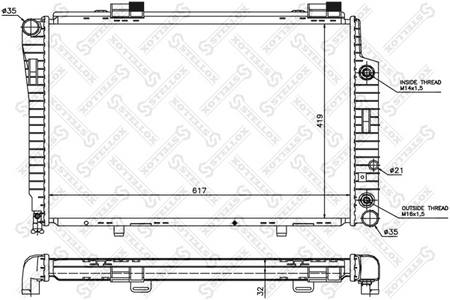 Радиатор основной MB W202 AC [615-420-28] AT