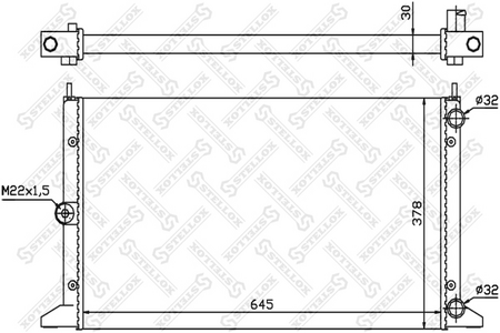 Радиатор основной VW SHARAN 1.9D-2.0 [645-378-34]