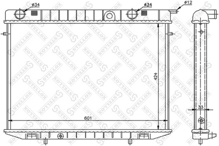 Радиатор основной OPEL FRONTERA A 92-98 2.0-2.3D [601-424-32]