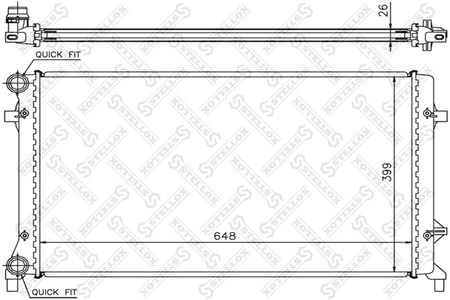 Радиатор основной VW PASSAT6 05--, GOLF5 05--, TOURAN 1.6 [650-399-23]