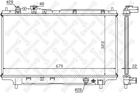 Радиатор основной M323 BA S 94-- 1.5-1.8 [680x325x16mm]