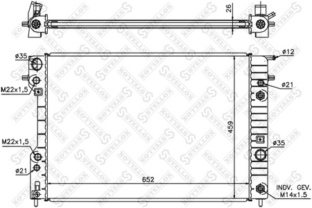 Радиатор основной OPEL OMEGA B 2.0-3.0 [652-459-26] АТ