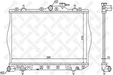 Радиатор основной HYUNDAI ACCENT X3 94-99 [588-335-16] MT