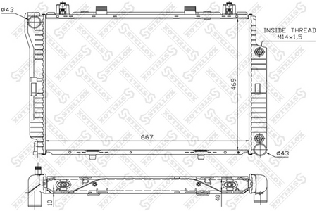 Радиатор основной MB W140 OM603, OM606