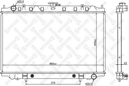 Радиатор основной NISSAN MAXIMA A32 [690-400-23] AT