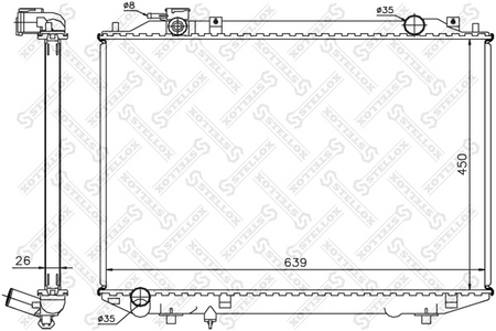 Радиатор основной FORD RANGER ES#, ET# 06-11, MAZDA BT-50 06-12 [639-450-26] MT