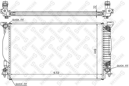 Радиатор основной AUDI A4, A6 01-05 3.0 [630-445-32]
