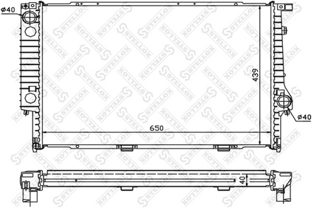 Радиатор основной BMW E34 524TD M21 [650-440-42] AT