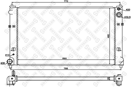 Радиатор основной MAZDA MPV LW 02-06 3.0 [710-458-16] AT