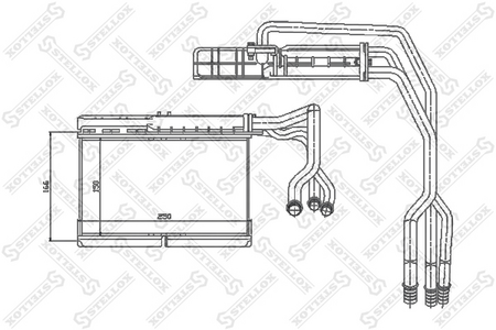 Радиатор печки BMW E34 [182-268-47] для авто с AC (с трубками)