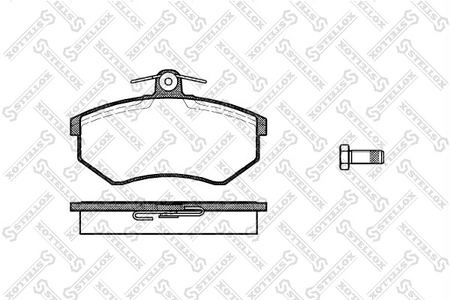 Тормозные колодки передние A80, A100, VW PASSAT 88-96, GOLF3 95-97 (Датчик: нет) 19mm