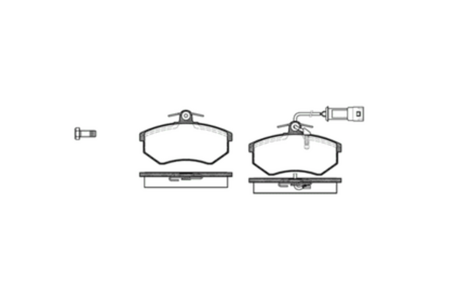 Тормозные колодки передние A80, A100, VW PASSAT 88-96, GOLF3 95-97 (Датчик: да) 19mm
