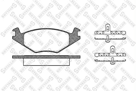 Тормозные колодки передние VW GOLF2, POLO (Датчик: нет) 19.7mm