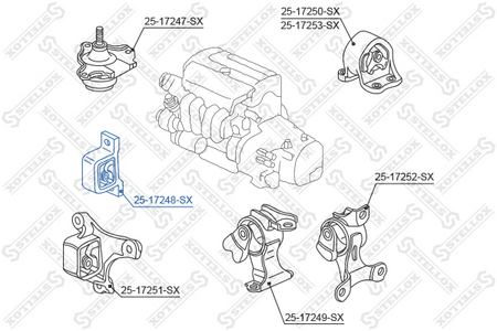 Подушка двигателя HONDA CR-V RD4/RD5/RD6/RD7/RD9 01-06 (передняя)