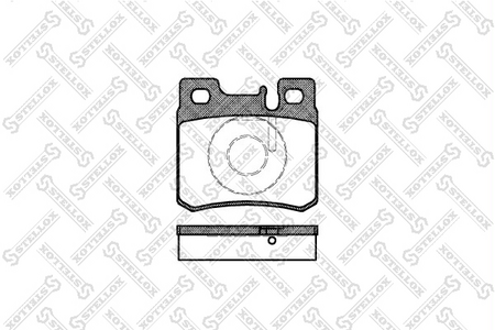 Тормозные колодки задние дисковые MB W124, W201, W202 (Датчик: нет) (2 направляющих)