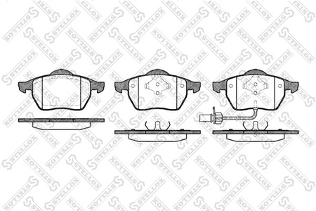 Тормозные колодки передние AUDI A4 1.8-2.8, A6 1.8-2.8, VW PASSAT 1.6-2.8 (Датчик: да)#
