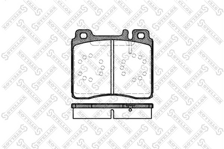 Тормозные колодки передние MB W140 2.8-6.0 (Датчик: нет) двухпоршневой суппорт