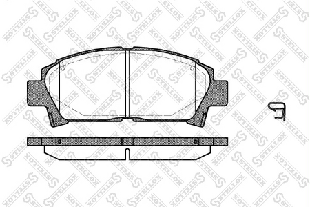 Тормозные колодки передние T-TA AVENSIS #T22# 97-- 1ZFE, 3ZZFE, CARINA GTI (Датчик: пласт.)