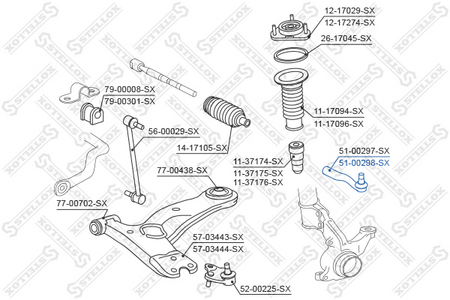 Рулевой наконечник T-TA RAV4 ACA30 06-- R