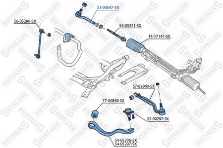 Рулевой наконечник LAND ROVER RANGE ROVER LM 02-10