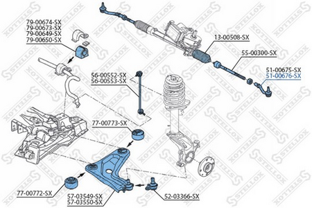 Рулевой наконечник CITROEN C3 09--, PEUGEOT 207 06--, 301 R