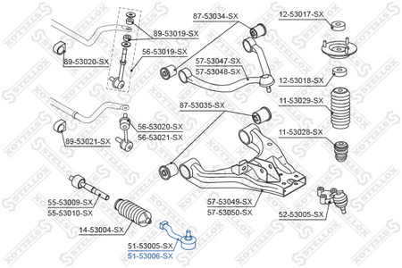Рулевой наконечник KIA SORENTO JC 02-06 R