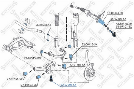 Шаровая опора MB W164 ML 05-- передняя нижняя
