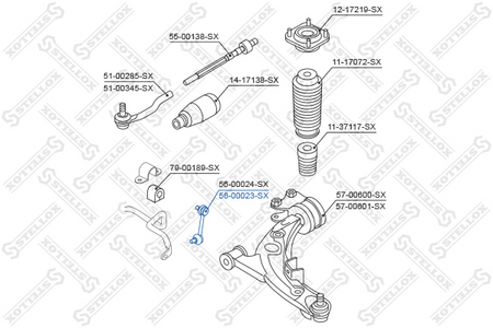 Стойка стабилизатора передняя MAZDA CX-7 ER 07-- L