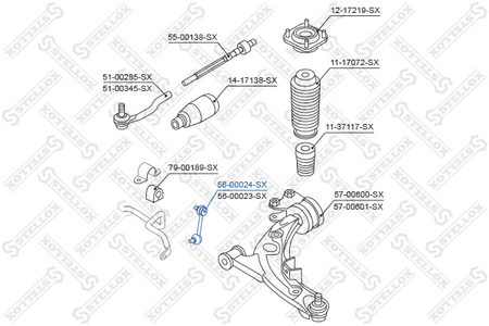 Стойка стабилизатора передняя MAZDA CX-7 ER 07-- R