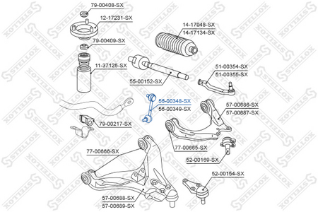 Стойка стабилизатора передняя MITSUBISHI PAJERO V8#, V9# 07-- R