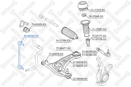 Стойка стабилизатора передняя T-TA YARIS 06--, LIFAN X50