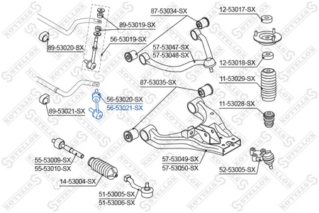 Стойка стабилизатора передняя KIA SORENTO JC 04-06 R
