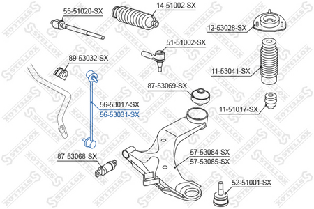 Стойка стабилизатора передняя KIA CERATO LD 04-09 R